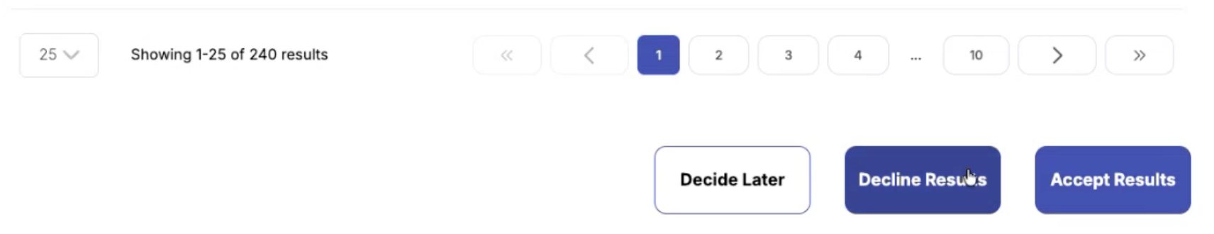 Image of the Accept Results and Decline Results buttons.