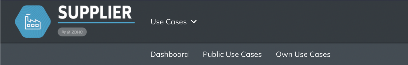 Screenshot of Use Cases section showing navigation menu with Dashboard, Public Use Cases, and Own Use Cases tabs